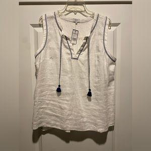 1X nautical linen tank top